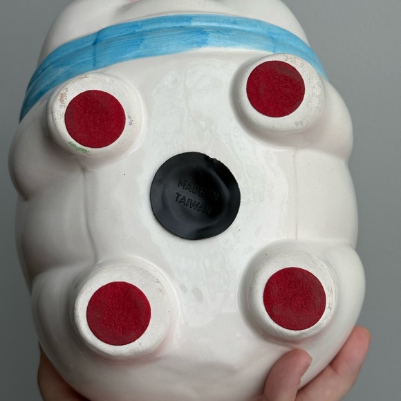 Piggy Bank Vintage Porcelain Made in Taiwan Kitschy Pastel Springtime Decor - Picture 15 of 16